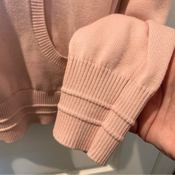 ATHLETA Blush Pink Evergreen Knit Hoodie with Pocket Size S/P - Picture 10 of 14